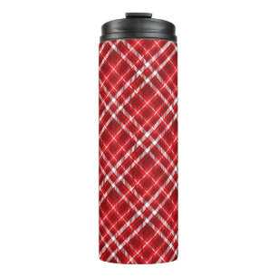 Christmas Red Plaid Pattern Design-62667 Thermal Tumbler