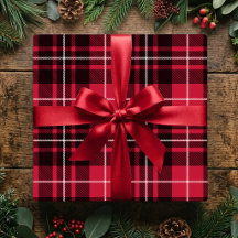 Christmas Red Plaid Traditional Holiday