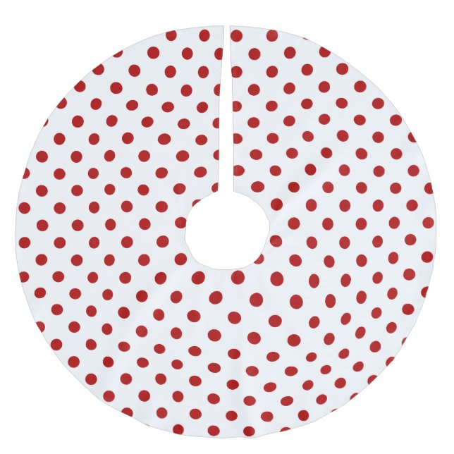 Christmas Red Polka Dot Tree Skirt (Front)