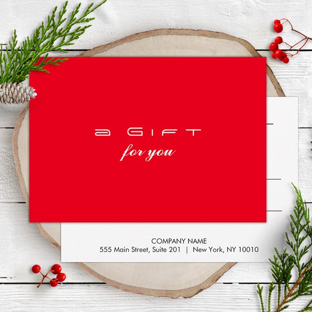Christmas Red Salon Spa Holiday Gift Certificate (Creator Uploaded)