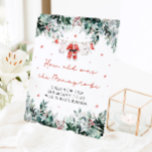 Christmas Red Santa Baby How Old Was Mummy Sign<br><div class="desc">The Red Santa Gender Neutral Santa Baby Clothes Christmas Santa Baby How Old Was Mummy Sign adds a charming and interactive touch to your holiday baby shower! Featuring delicate snowflakes, eucalyptus greenery, and adorable Santa-inspired baby clothes, this sign invites guests to guess how old the mother-to-be was in various childhood...</div>