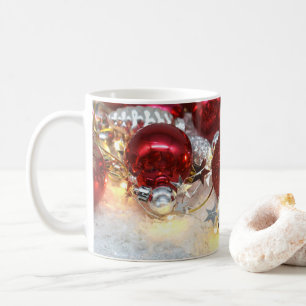 Christmas Red & Silver Decor Balls Coffee Mug