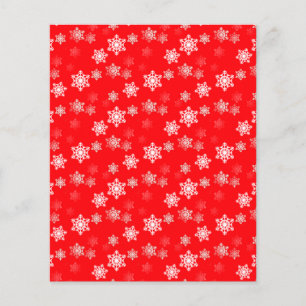 Christmas Red Snow Flurries Flyer