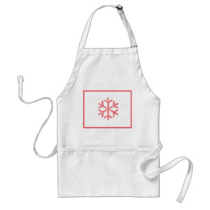 Christmas Red Snowflake for Men or Women Standard Apron