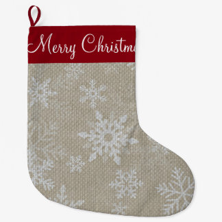 Christmas Red Snowflake Stocking