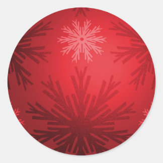 Christmas Red Snowflakes stickers