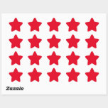 Christmas Red solid colour Star Sticker<br><div class="desc">Christmas red solid colour. Happy Holidays!</div>