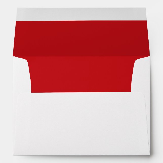 Christmas red solid plain elegant interior envelope (Back (Bottom))