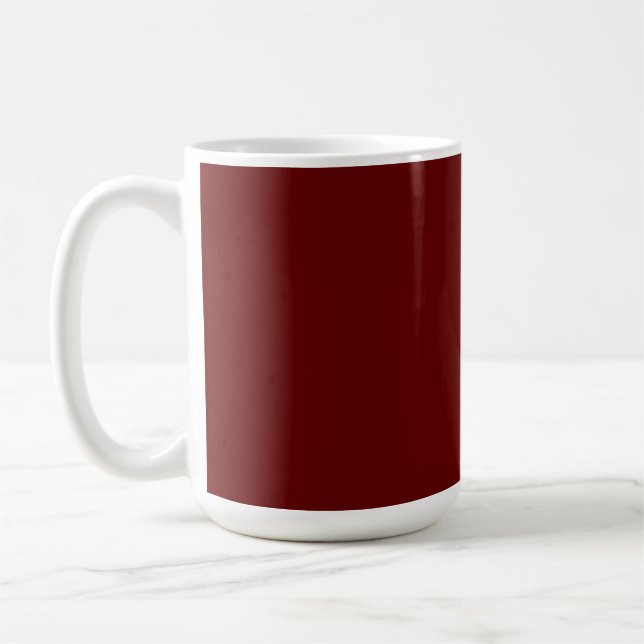 Christmas red, solid red, deep Red, plain Red  Coffee Mug (Left)