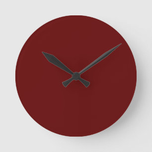 Christmas red, solid red, deep Red, plain Red Round Clock