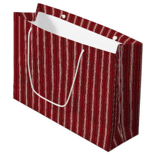 Christmas Red Stripes, Large Gift Bag, Glossy Large Gift Bag