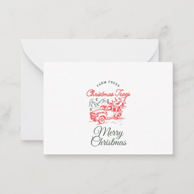 Christmas Red Truck by Sommer Hamilton  Card (Front)