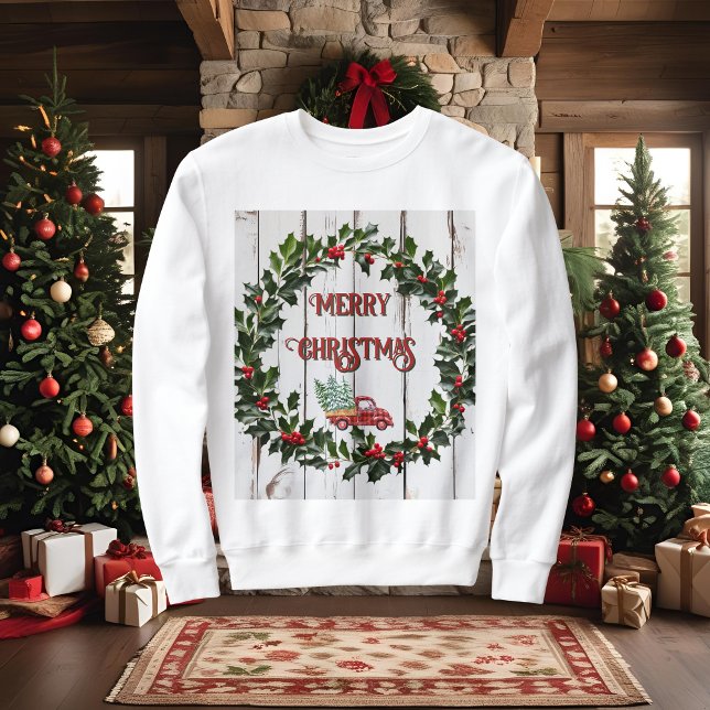 Christmas Red Truck Sweatshirt (Creator Uploaded)