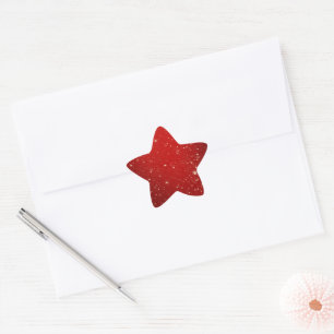 Christmas Red Twinkle Star Sticker