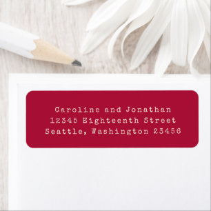 Christmas Red Typewriter Typography Return Address