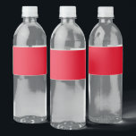 Christmas Red Water Bottle Label<br><div class="desc">Red. This deep hue symbolises the blood of Jesus Christ,  the person whose birth the holiday celebrates. It is also associated with Santa Claus and his distinctive outfit. In general,  red is often used to represent love,  courage and romance,  other popular holiday themes.</div>