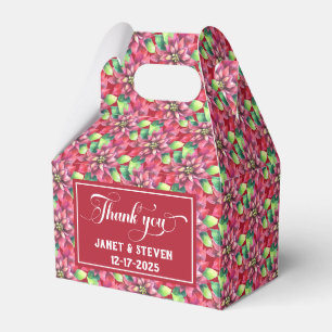  Christmas Red Wedding favor box