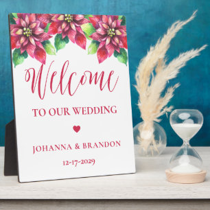  Christmas Red Wedding Welcome  Plaque