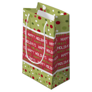 Christmas Red, White and Green  Small Gift Bag