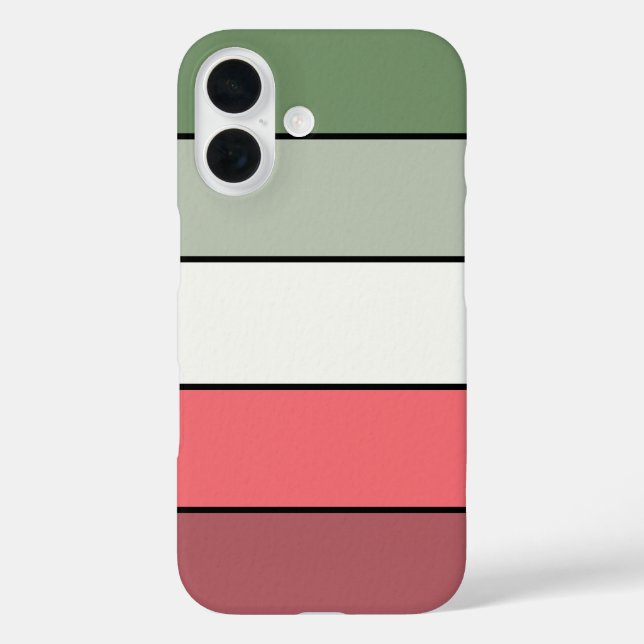 Christmas Red White Green Colour On Textured Paper Case-Mate iPhone Case (Back)