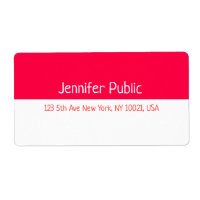 Christmas Red White Handwriting Shipping Address