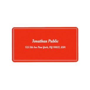 Christmas Red White Handwritten Template Address Label