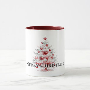 Christmas Red White Peppermint Tree Mug