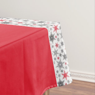 Christmas, red, white, snowflakes, winter, New yea Tablecloth