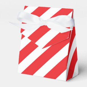 Christmas Red White Stripe Party Favour Boxes