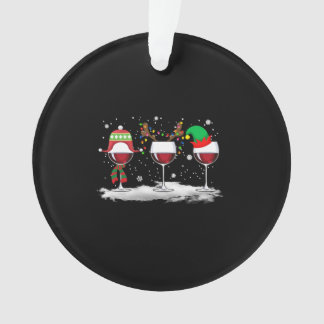 Christmas Red Wine Merry Xmas T-Shirt Ornament