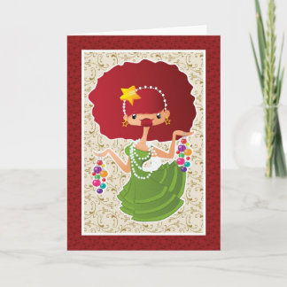 Christmas Redhead Holiday Card