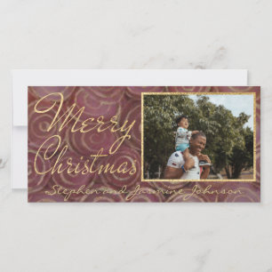Christmas Reds and Golds Holiday Card