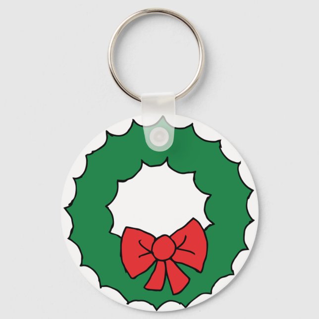 Christmas Reef Drawing Christmas Garland Clipart Key Ring (Front)
