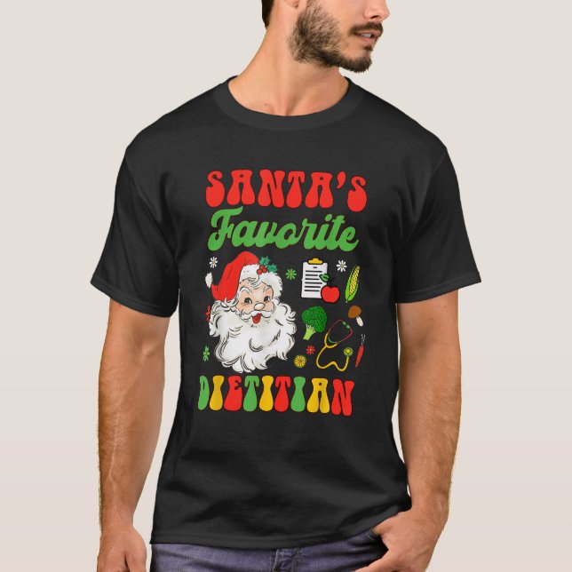 Christmas Registered Dietician Santa s Favourite D T-Shirt (Front)