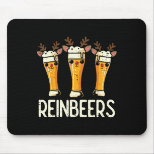 Christmas Reinbeers Reindeer Funny Xmas Pun Dad Me Mouse Mat
