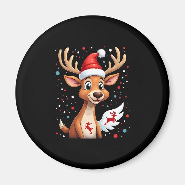 christmas Reindeer (1) Magnet (Front)