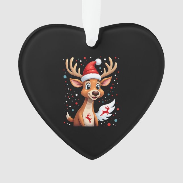 christmas Reindeer (1) Ornament (Front)