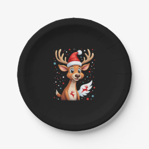 christmas Reindeer (1) Paper Plate