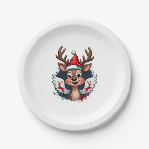 christmas Reindeer (1) Paper Plate