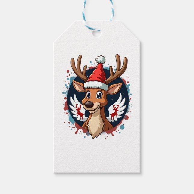 christmas Reindeer (2) Gift Tags (Front)