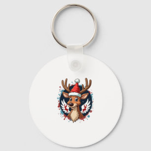 christmas Reindeer (2) Key Ring