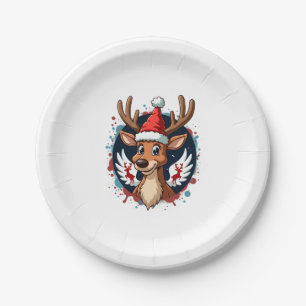 christmas Reindeer (2) Paper Plate