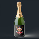 christmas Reindeer (3) Sparkling Wine Label<br><div class="desc">christmas Reindeer (3)</div>