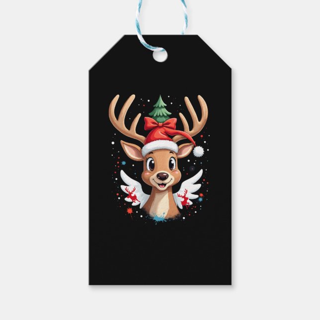 christmas Reindeer (4) Gift Tags (Front)