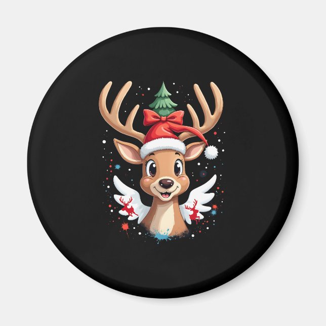 christmas Reindeer (4) Magnet (Front)
