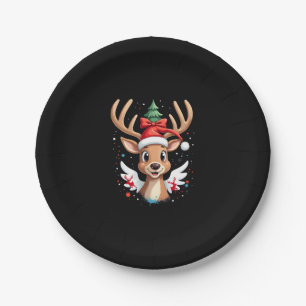 christmas Reindeer (4) Paper Plate