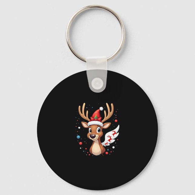 christmas Reindeer (5) Key Ring (Front)