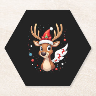 christmas Reindeer (5) Paper Coaster