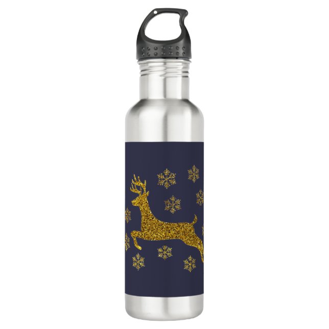 Christmas Reindeer 710 Ml Water Bottle (Front)