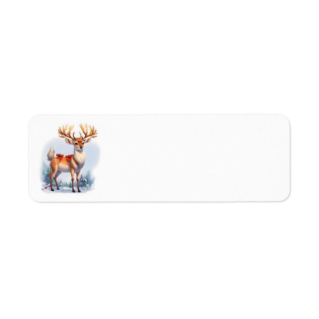 Christmas Reindeer Address Labels (Front)